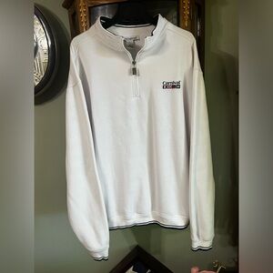 Carnival Cruise Line 3/4 Zip White Embroidered Logo Sweatshirt Size XXL